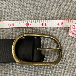 Anthropologie Classic Oval Belt with Gold Buckle